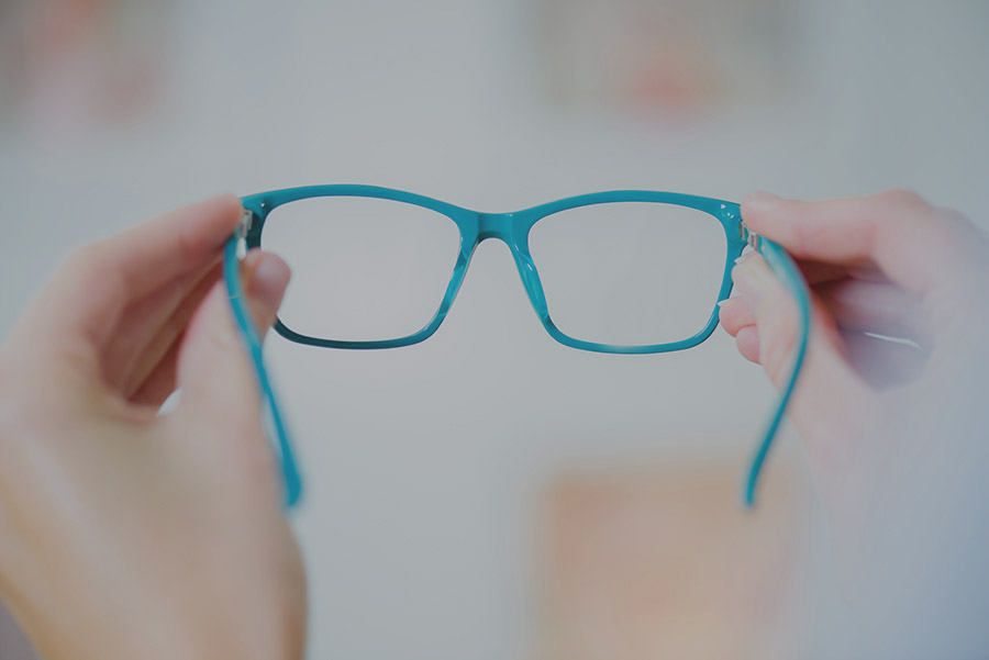 Closeup of pair of glasses
